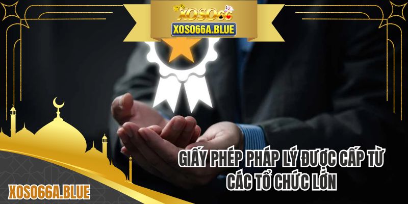 Giấy phép pháp lý được cấp từ các tổ chức lớn